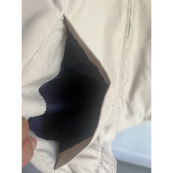 Tommy Hilfiger Men's Vintage Bomber Beige Collared Zip Up Buttons Pockets Size L - Picture 5 of 14